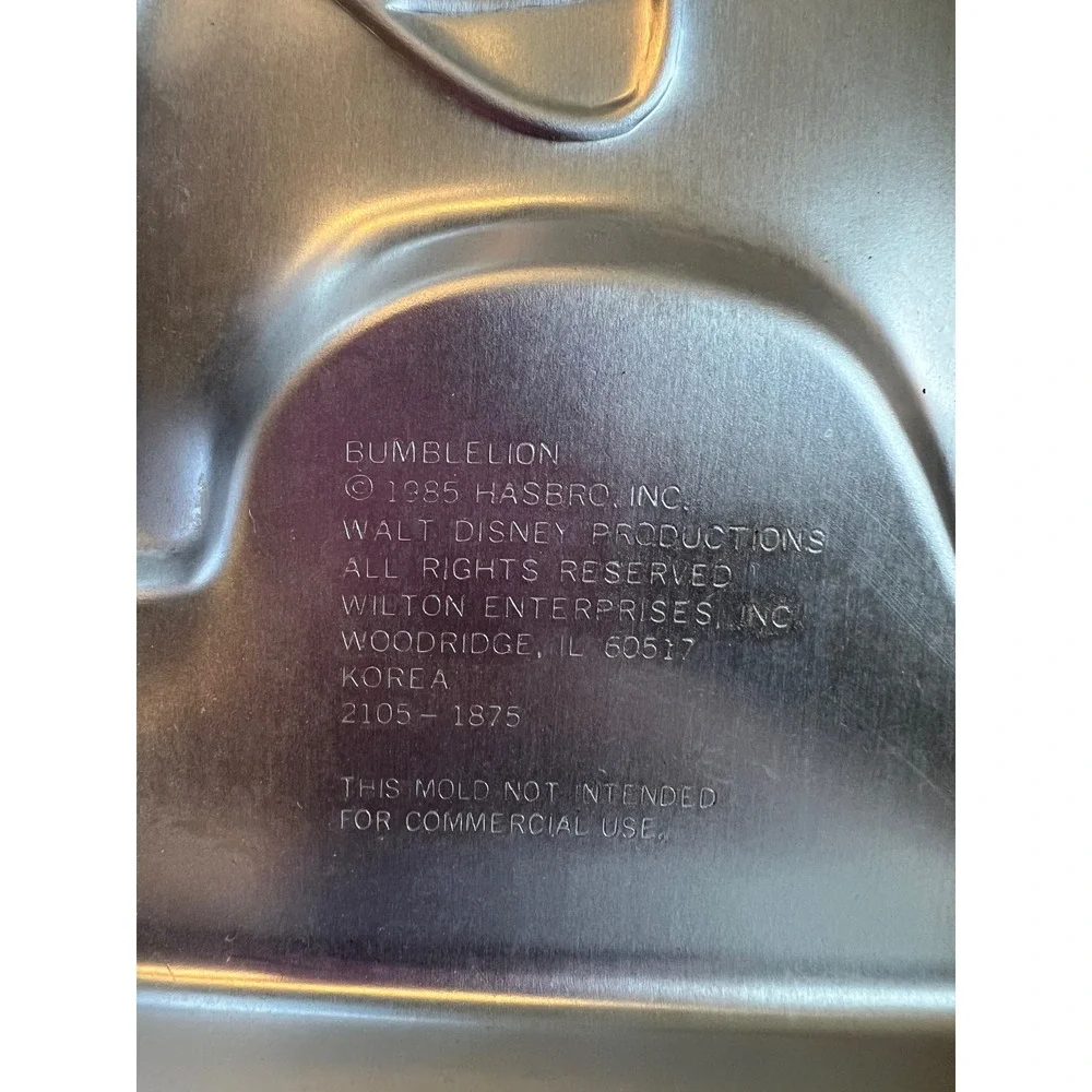 Vintage 1985 Wilton Wuzzles Bumblelion Cake Pan Disney Hasbro 2105-1875 Aluminum